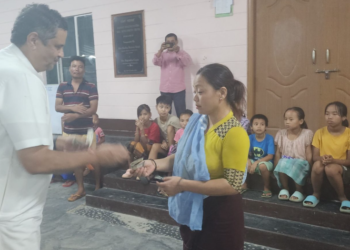 RSS Sah Sarkaryavah Mukund CR Ji visited Lithanpokpi and Dolaithabi villages in Imphal East district